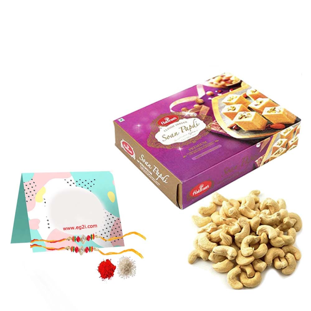Soanpapdi with Kaju Badam and Rakhi