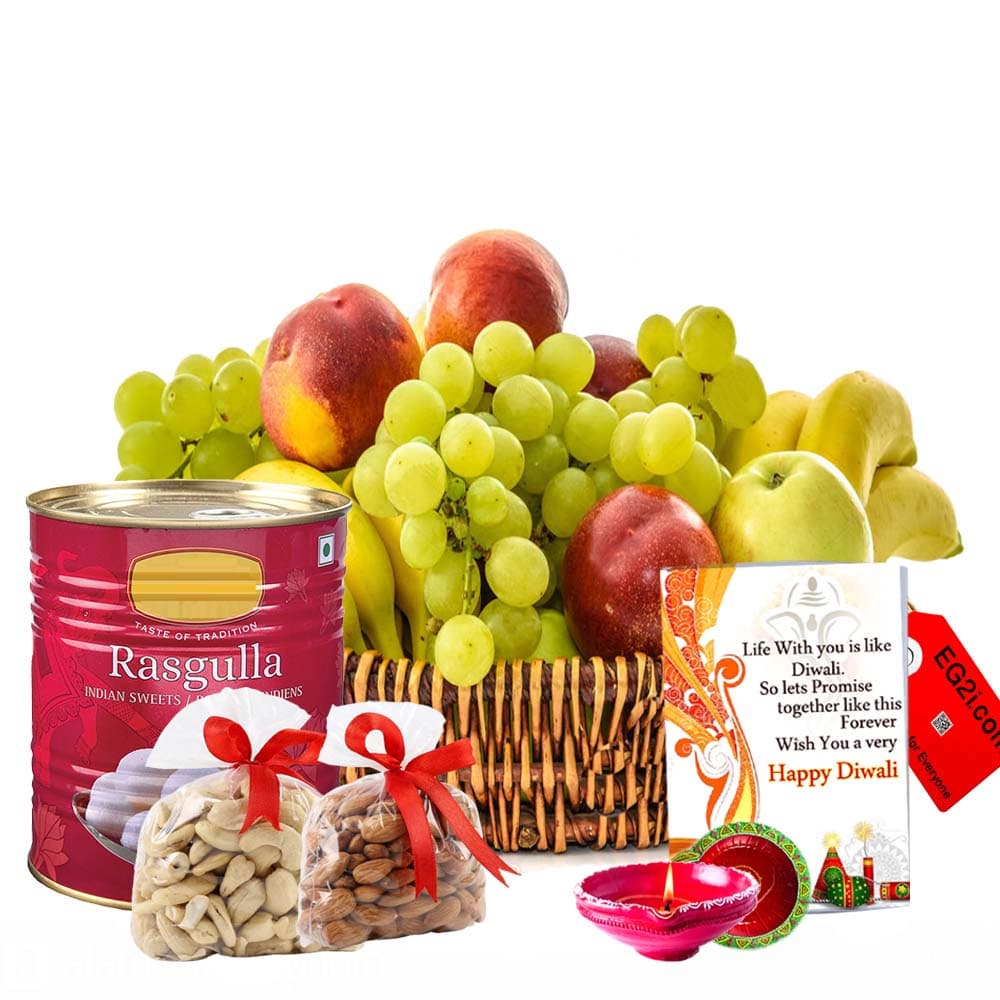 Fresh Fruits with Dry Fruits for Diwali
