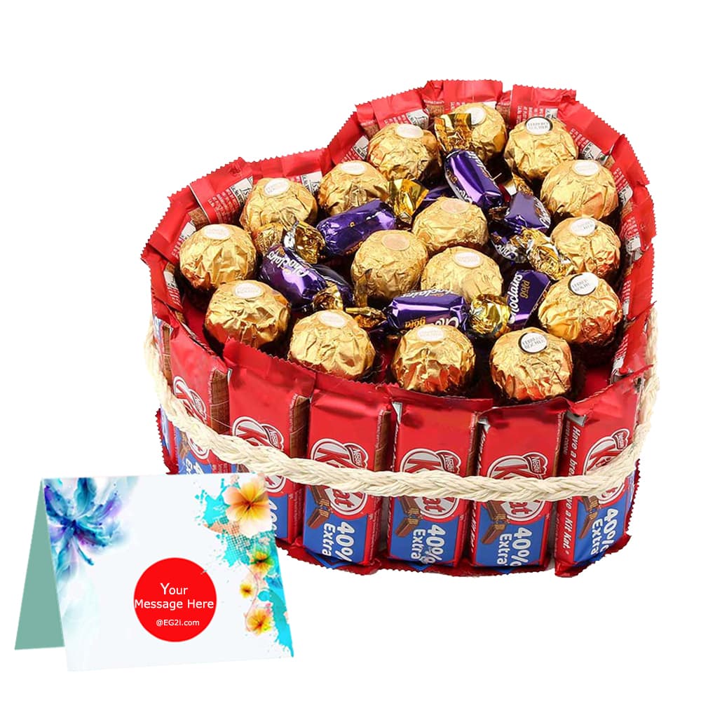 Heart Shape Chocolate Arrangment