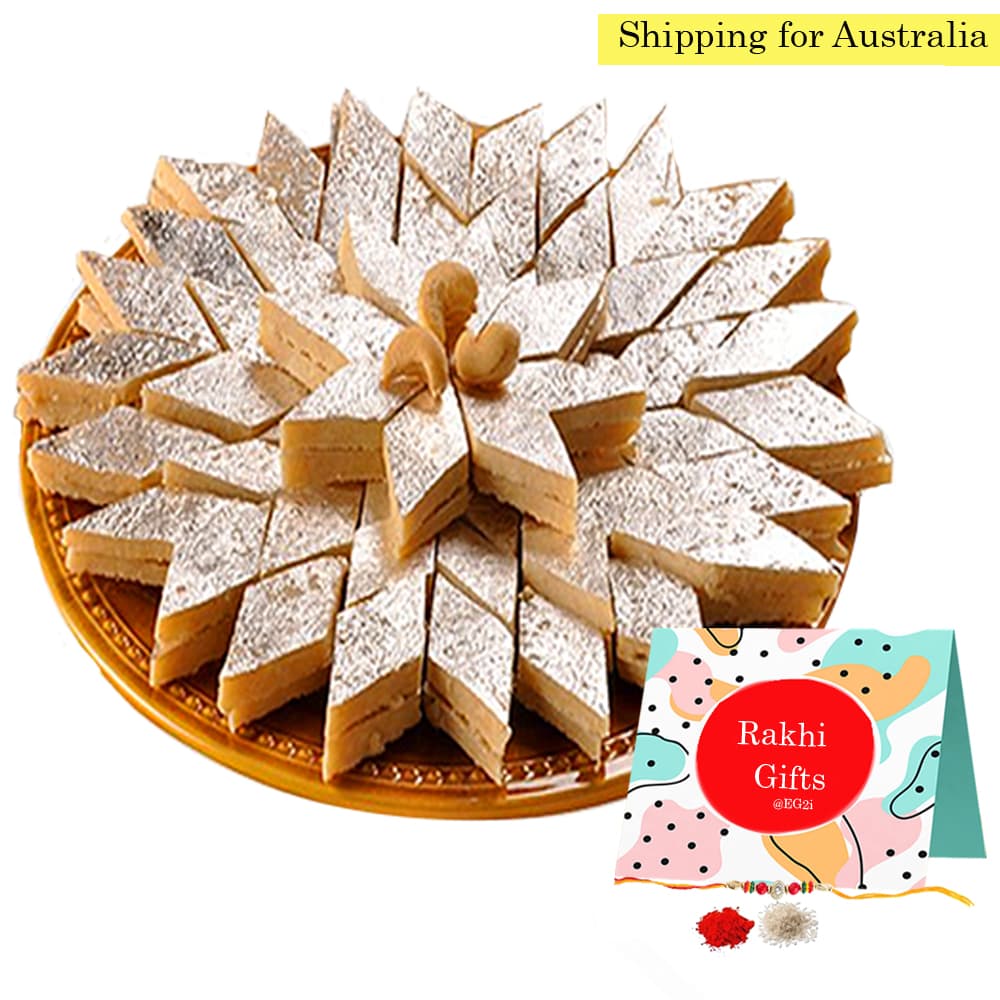 Rakhi with Kaju Katli for Australia