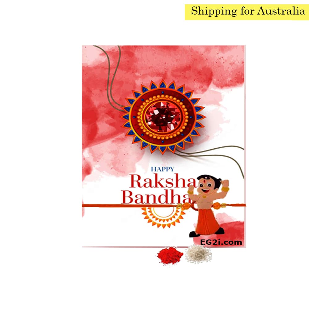Kids Rakhi with roli-Chawal for Australia