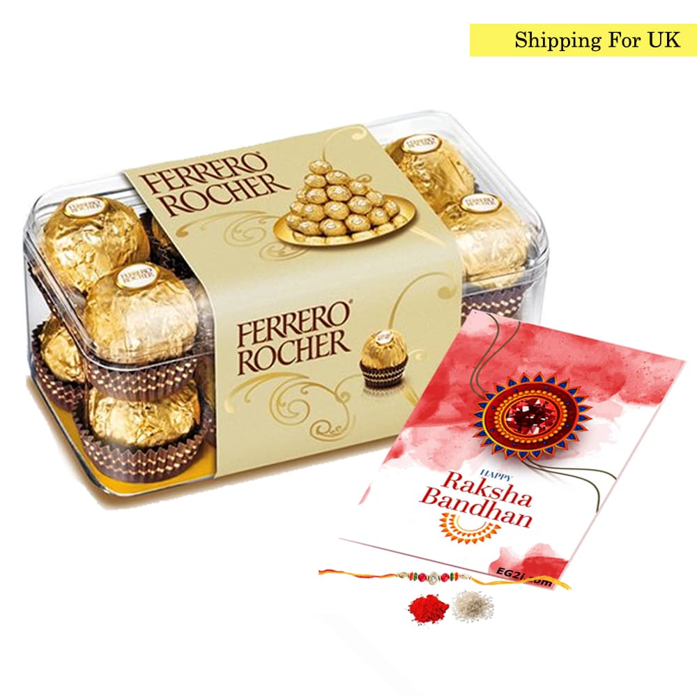 Rakhi with Ferrero Rocher 16 piece for UK