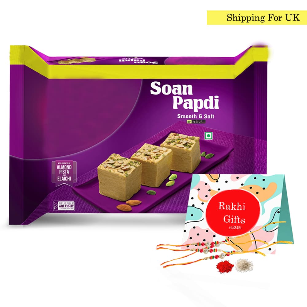 Rakhi with Haldiram Soanpapdi for UK