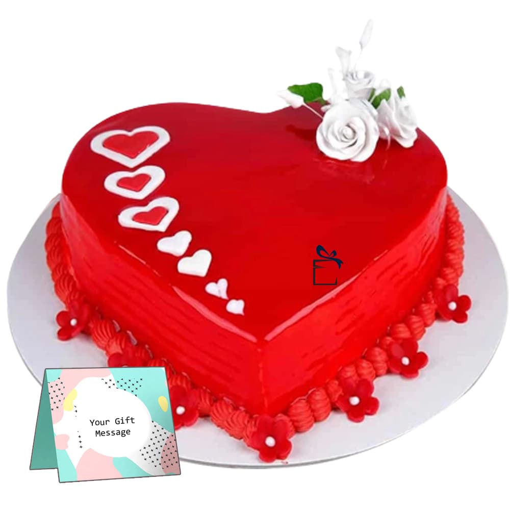 Red Heart Shape Cake