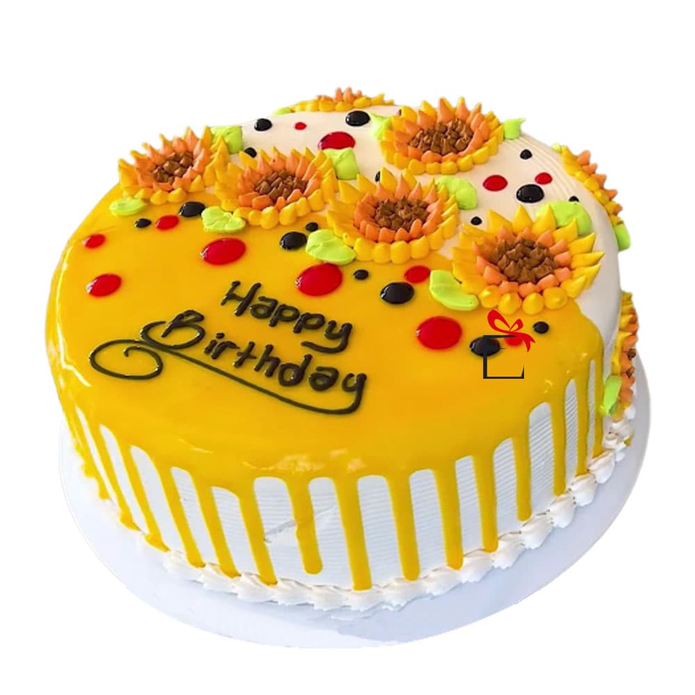 Butterscotch Sunflower Cake