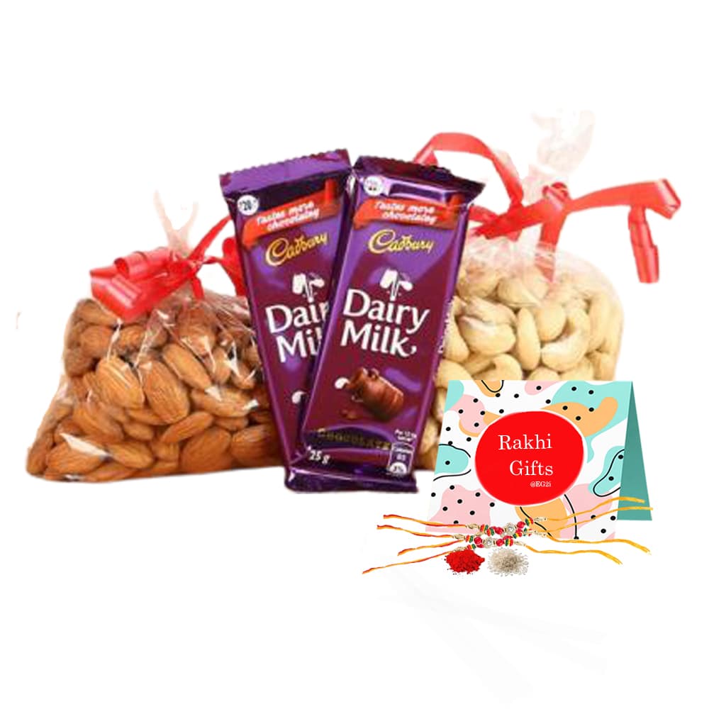 Almond Cashew Chocolates with Rakhi