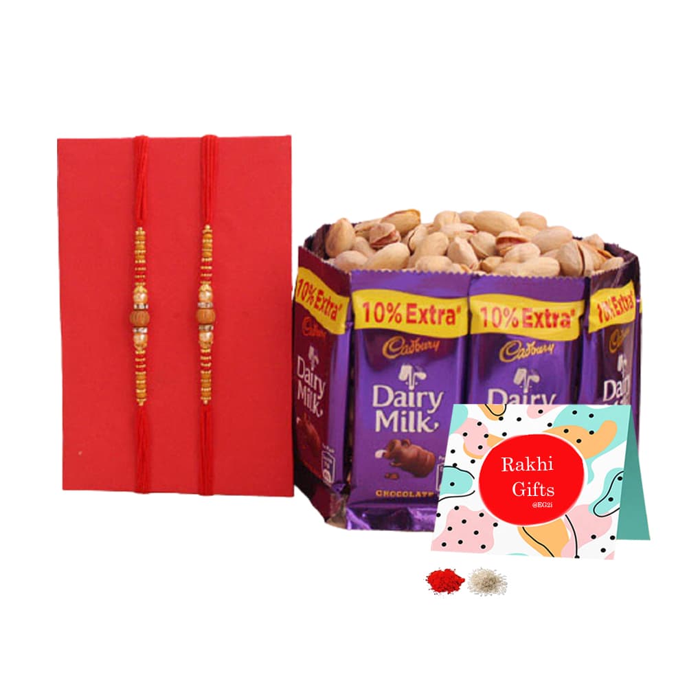 Pista Dairy Milk with Rakhi