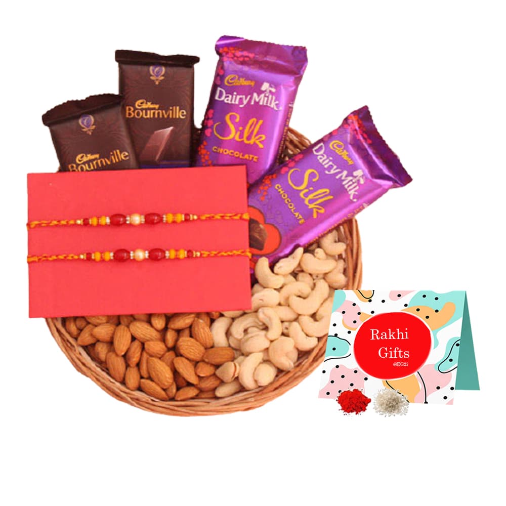 Almond Cashew Silk and Bournville with Rakhi