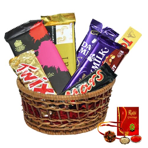 Chocolaty bakset with Rakhi