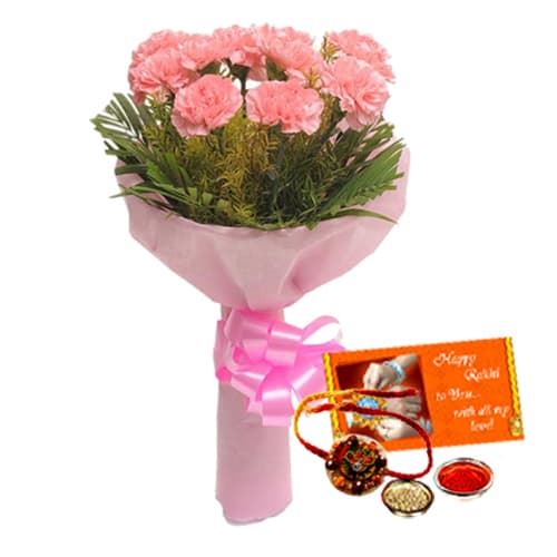 Pinkish Carny with Rakhi