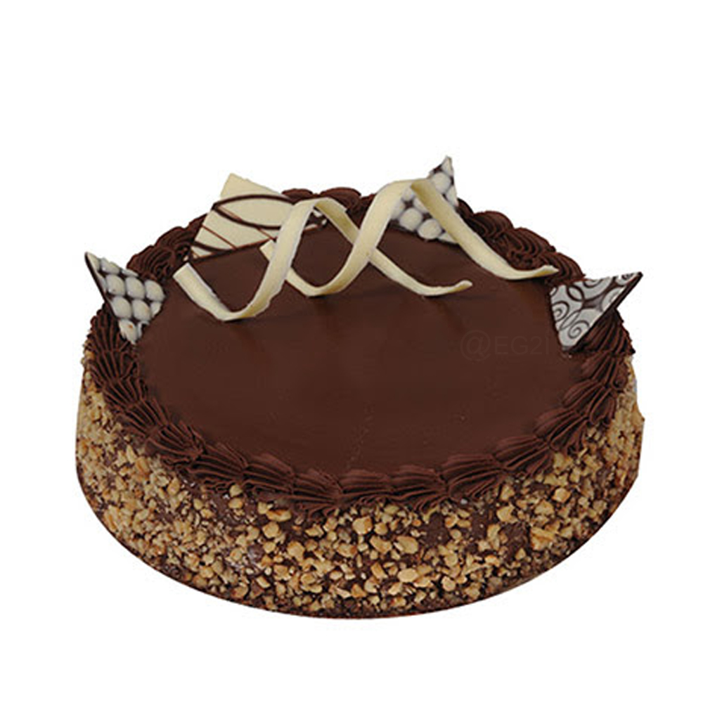 Fastest Fudge Cake with Chocolate Ganache and Nut Toffee | BeyondCeliac.org